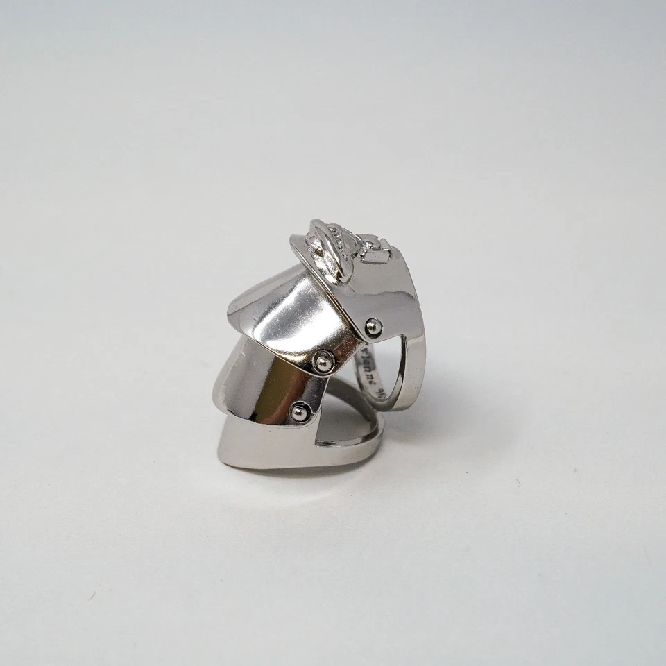 Anillo Vivienne Westwood Plateado Modular Armadura Orbe Con Caja de Regalo Conjunto Talla Q Foto 3 de 4