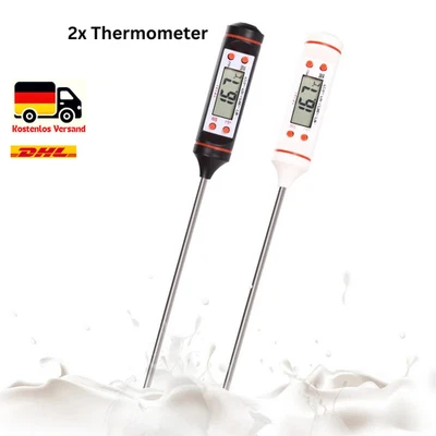 MARKENLOS 2x Bratenthermometer Fleischthermometer Digital Grill BBQ Fleisch Thermometer
