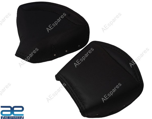 Norton Royal Enfield BSA Lycett Schwarzes Leder Sitzbezug Vorne Hinten Aes-image