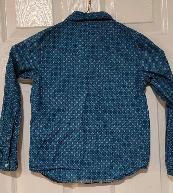 Camisa para niños Roper Pearl con botones a presión talla S (6-6X) manga larga estilo occidental Foto 4 de 4