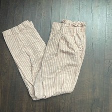 Sienna sky orange and white striped pants