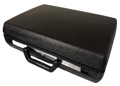 Vintage Samsonite Delegate Briefcase Attache Case Hard Shell Black  With Keys