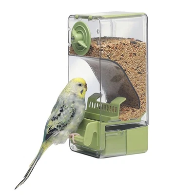 SEPTILLAR Automatic Bird Feeder with Perch for Parakeet Canary Cockatiel Finch