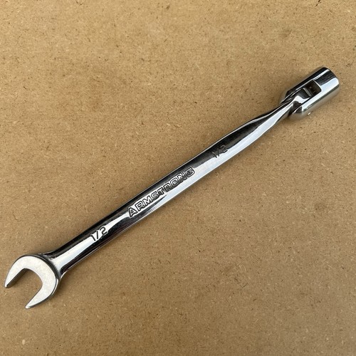 Vintage Armstrong Tools 1/2” Swivel Head Socket Wrench 25-516 Made In The USA