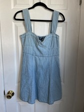 Gap Sweetheart Blue Denim Mini Dress Women’s Medium