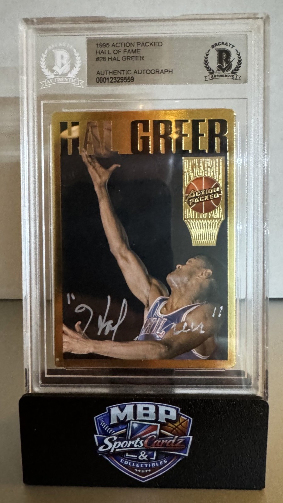 Hal Greer #28 - 1995 Action Packed Hall of Fame - Beckett Authentic Autograph