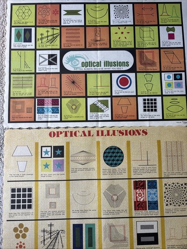 2 vintage Unused Placemat from Dollar-wise & Springprint: OPTICAL ILLUSIONS - Picture 4 of 4