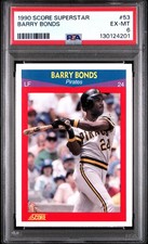 1990 SCORE SUPERSTARS #53 BARRY BONDS PSA 6