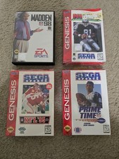 Sega Genesis Lot Of Football Games Madden 98 Prime Time NFL 98 95 TESTED WORKING