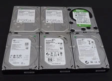 LOT OF 6  2.0 TB  3.5" SATA HARD DRIVES