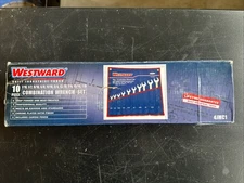 NEW -Westward 4JMC1 10 Piece Combination Metric Wrench Set Chrome Vanadium Steel