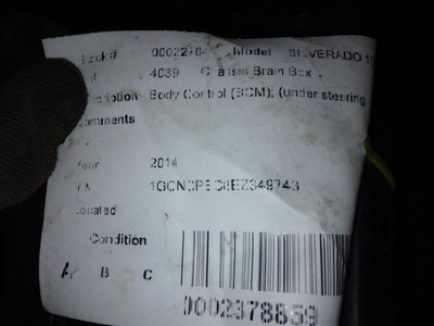 Chassis ECM Body Control BCM Left Hand Dash Fits 15-20 IMPALA 421754