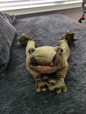 Vintage Unbranded Frog Plush Green Brown 22" Realistic Large Bullfrog Toad Toy