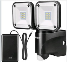 EDISHINE Battery Powered Motion Sensor Security Lights 800LM LED Flood Light 