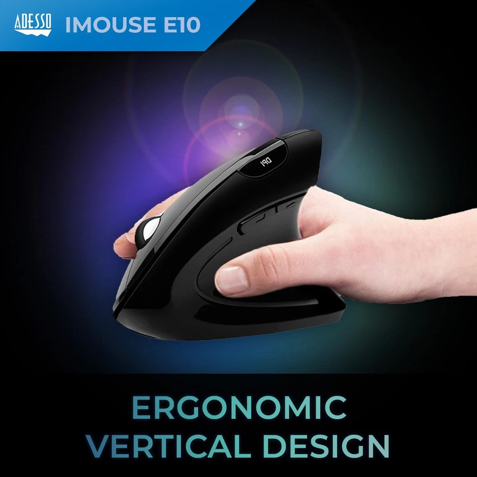 iMouse E10 - Vertical Ergonomic Optical 6-Button 2.4 GHz RF Wireless Mouse - ... - Image 3 of 4