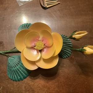 Vintage Flower Made Of Shells  (broken) Decoration