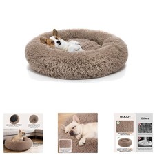 Lightweight Travel-Friendly Donut Cuddler Dog Bed - Washable Faux Fur 23''