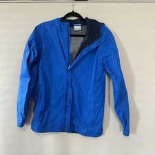 Columbia Omni-Tech blue hooded lined long sleeve outdoor jacket Kids XL 18/20