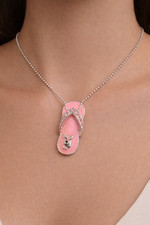 pLAY BOY Playboy Flip Flop Halskette 16 Zoll Strass