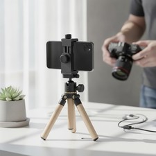 Smartphone Tripod Holder for iPhones  Androids, Adjustable Width 2.2-4.1in