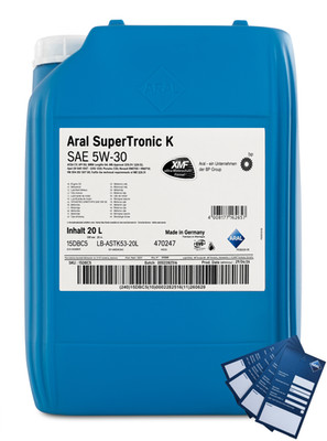 Aral Super Tronic K Longlife 3 Motoröl SAE 5w 30 20 Liter +4 Ölzettel III 507.00