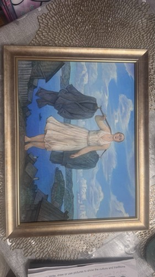 #ad Minnikayer Azat Oil Painting #x27;The Woman of Russian North#x27; Realism Framed 2004 $150.00