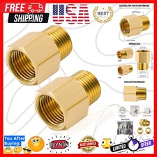 2PCS Brass Pipe Fitting, 1/4" Female x 1/4" Male NPT Thread Brass Hex, Adapto...