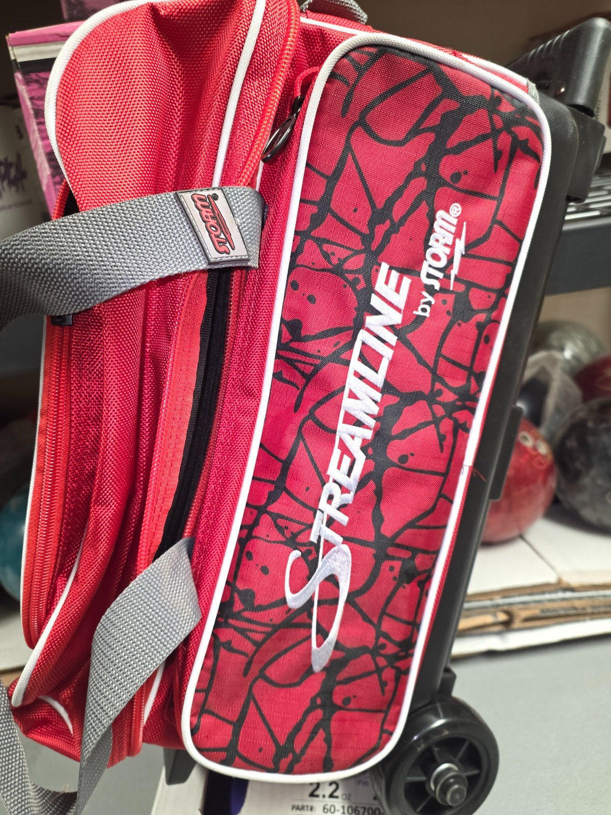 New Storm Streamline Red/Black 2 Ball Roller Bowling Bag