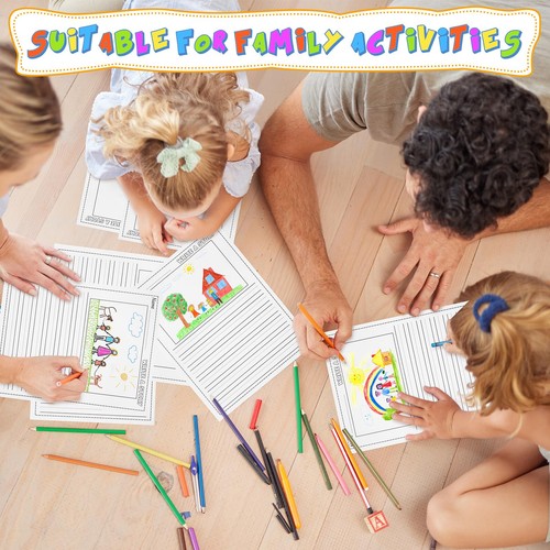 200 Fogli Carta da Scrittura Asilo per Bambini Storia, Pratica Scrittura a Mano 8,5x1 - Foto 6 di 6