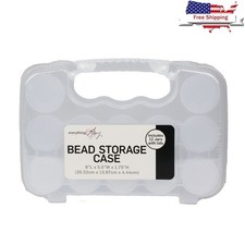 Compact 12 Compartment Organizer Box Beads Art Supplies  Crafting Storage New