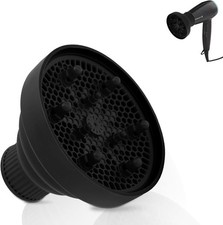 Silicone Hair Dryer Diffuser Collapsible 6 Colors Available Portable Black
