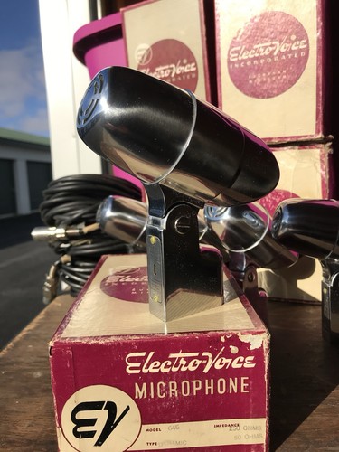 Vintage RARE 1950's Electro Voice 645 dynamic microphones
