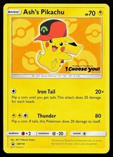 Ash's Pikachu SM110 Sun & Moon Promo Pokemon Card on eBay