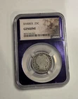 1896 Barber Quarter NGC Genuine Purple TAT Label Silver 25c US Coin Great Coin!