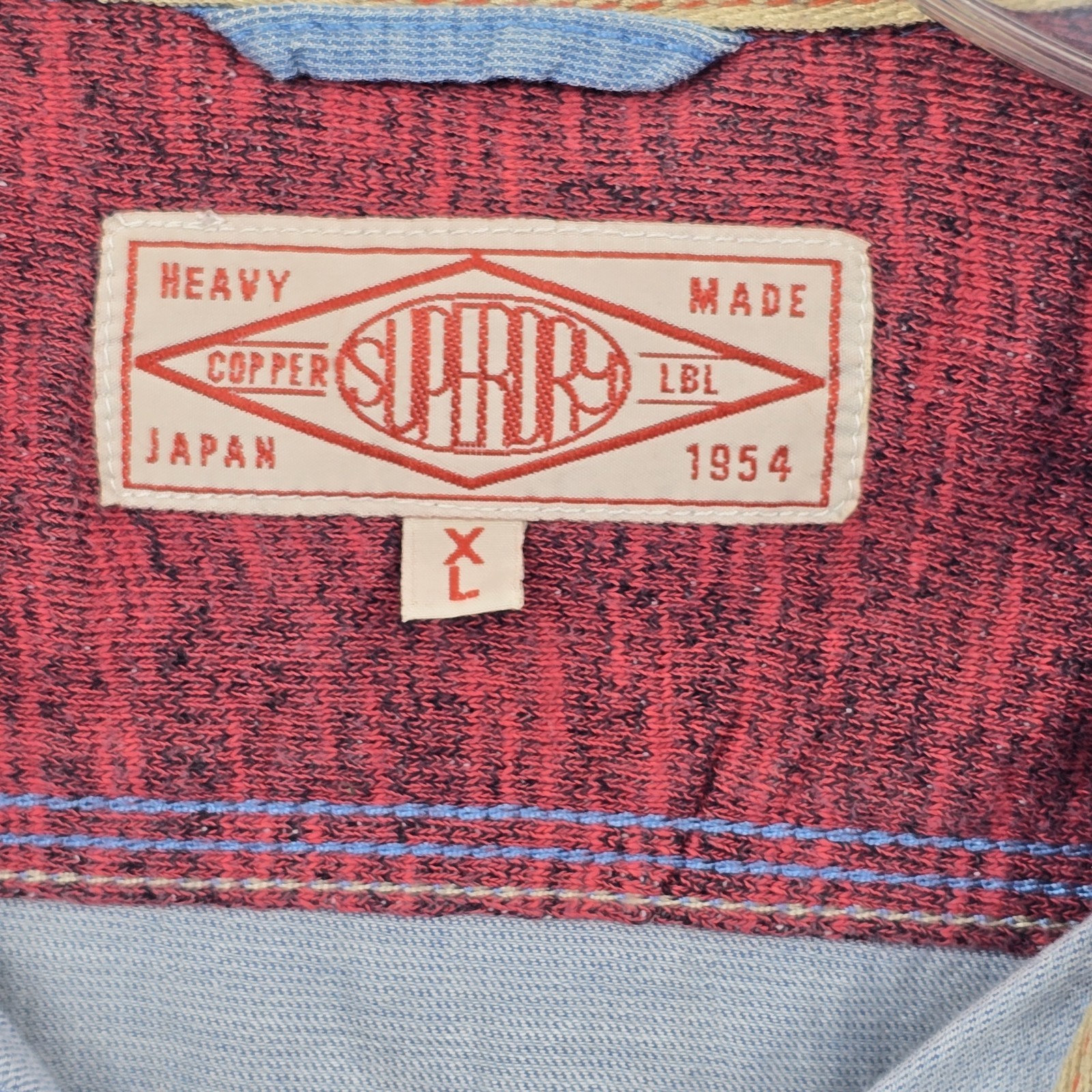 Superdry Copper Label Blue Button Front Shirt But… - image 5