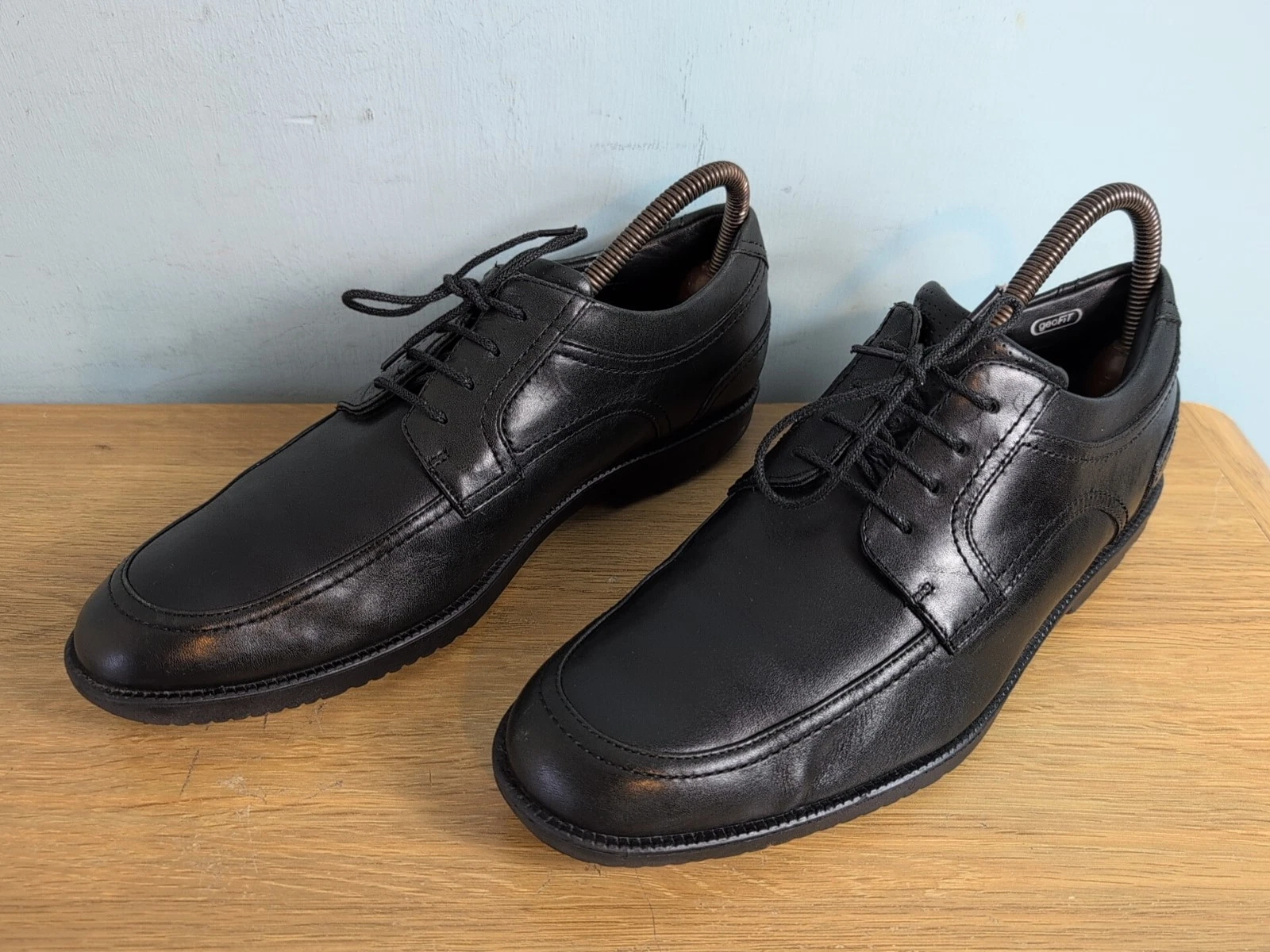 Scarpe mocassino uomo Rockport Adiprene by Adidas Geofit taglia 7 nero K57947.