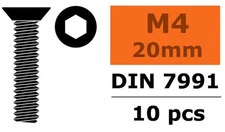 GForce - Countersunk head screws 4x20mm 10pcs steel