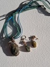 Labradorite and sterling silver necklace and earring set, handmade — photo 2