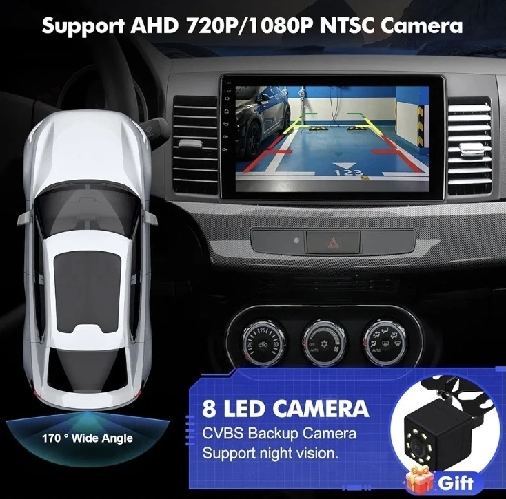 10.1 Inch Android 13 Car Stereo Radio for Mitsubishi Lancer 2007-2013 GPS BT - Image 4 of 4