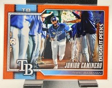 2026 Topps Series 1 Celebration Dugout Peeks Junior Caminero Orange /25 - MINT
