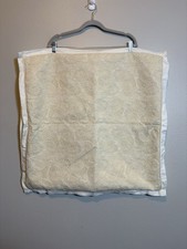 Croscill Euro Shams Set 2 26x26 Ivory Paisley Quilted Cotton Cottage