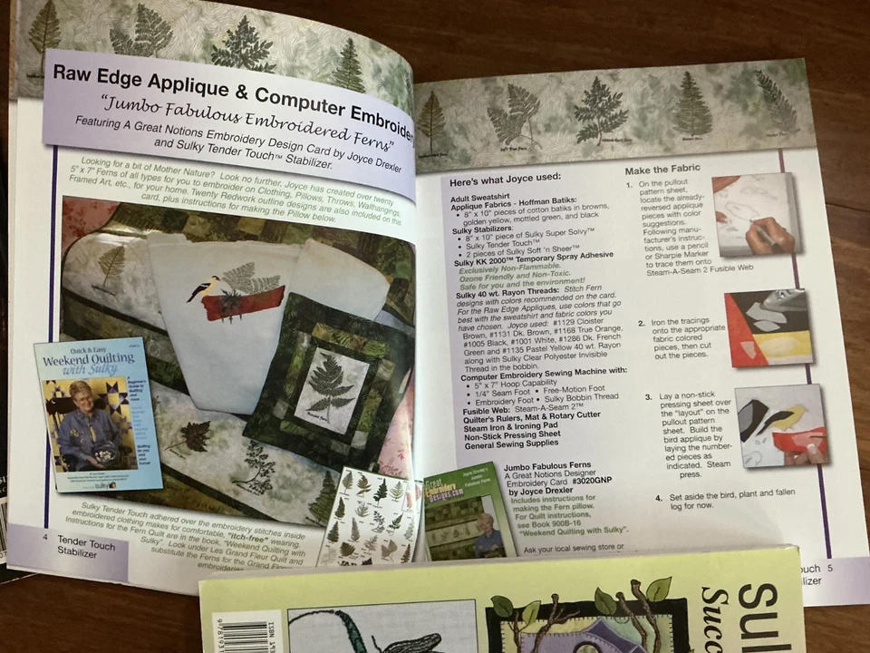 Set of 3 Sulky Secrets books for Embroidery, Stabilizing, & Decorative Threads - Image 4 of 4