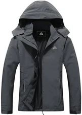 Womens Waterproof Rain Jacket Lightweight Hooded Hiking Windbreaker