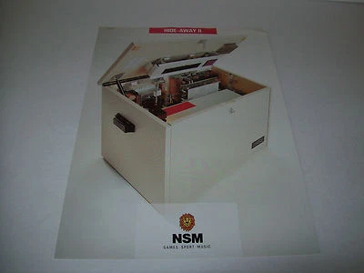 NSM HIDE AWAY II ORIGINAL JUKEBOX PHONOGRAPH SALES FLYER Vintage