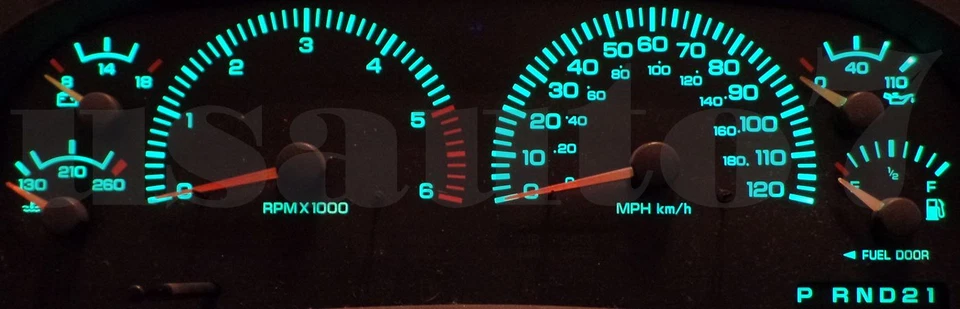 Dash Cluster Gauge Green SMD LEDS LIGHTS KIT Fits 98-01 Dodge Ram 1500 2500 3500 Foto 2 de 4