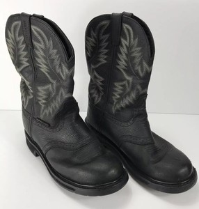 justin black work boots