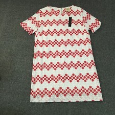 Lulus I Madeline Womens Dress XL Red Floral Embroidered White NWT