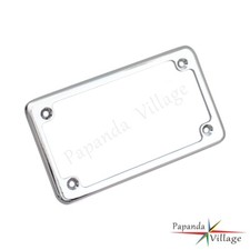 Motorcycle Aluminum License Plate Frame 4"x7" Universal For Harley Custom Chrome