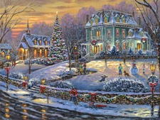 Art Giclee Printed Oil Painting Merry christmas Home Decor Canvas