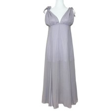 Reformation Lilac Sheer Shoulder Knot Midi Dress US 6